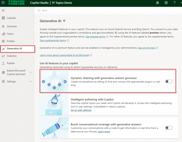 Build intelligent agents in Copilot Studio via generative actions ...