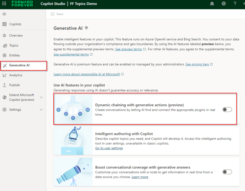 Build intelligent agents in Copilot Studio via generative actions ...